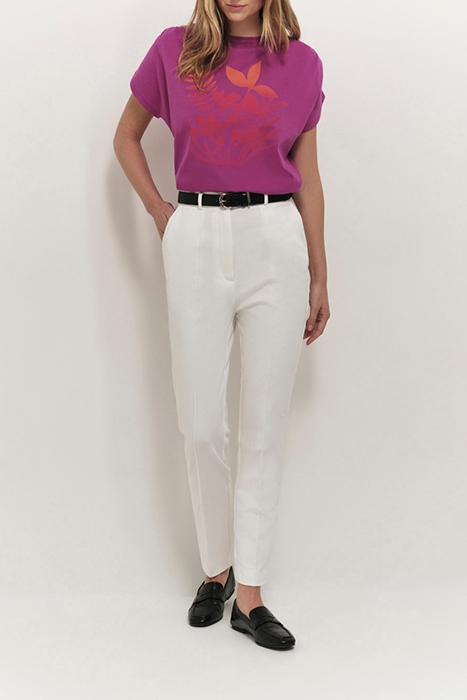 MAGNUS - ORGANIC COTTON PINK T-SHIRT WITH PALM TREE VISUALS 3