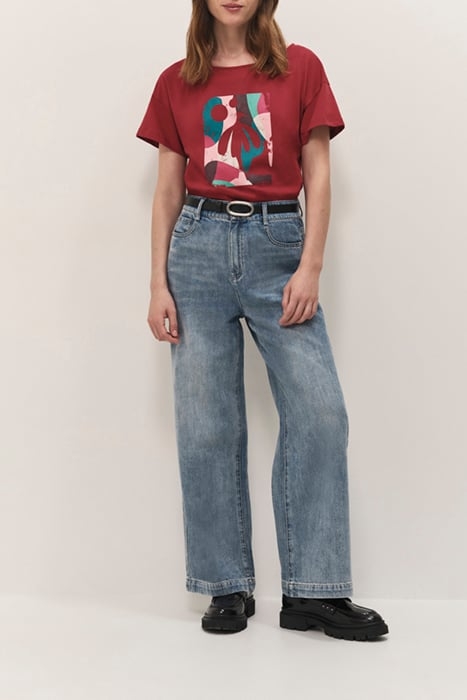 MAKI - RED VISUAL T-SHIRT DANCER ABSTRACT BACKGROUND 3