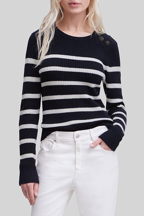 NAVY KNIT SWEATER WITH ANCHOR BUTTONS 1
