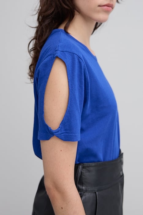 ELECTRIC BLUE ROUND-NECK T-SHIRT 4