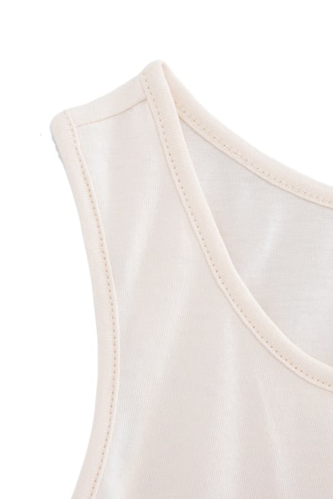 GIRLS' ECRU VEST TOP WITH HEART-SHAPED SLOGAN 5