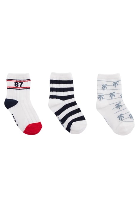 BABY BOYS’ WHITE STRIPED SOCKS 1