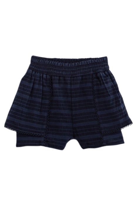BABY GIRLS' NAVY STRIPED SHORTS 1