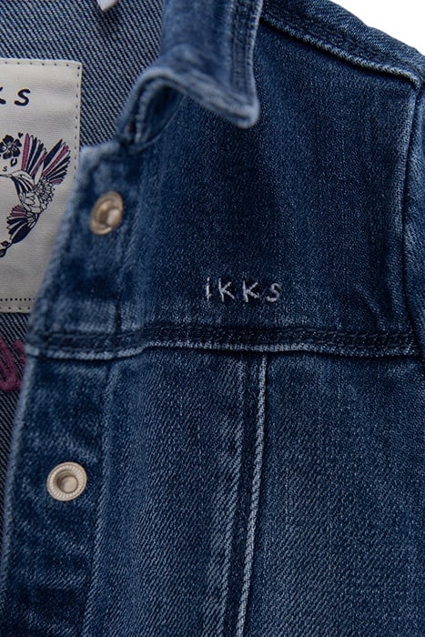 BABY GIRLS’ BLUE DENIM JACKET WITH EMBROIDERED BACK 6