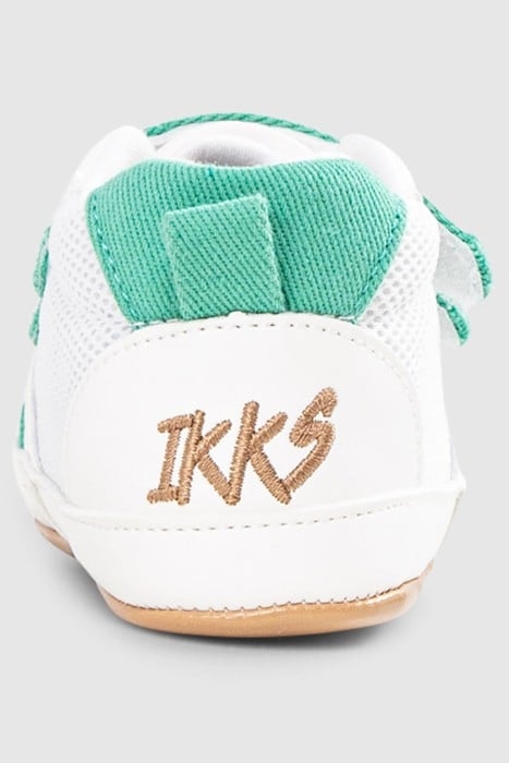 BABY BOYS’ GREEN AND WHITE TRAINERS WITH VELCRO 3