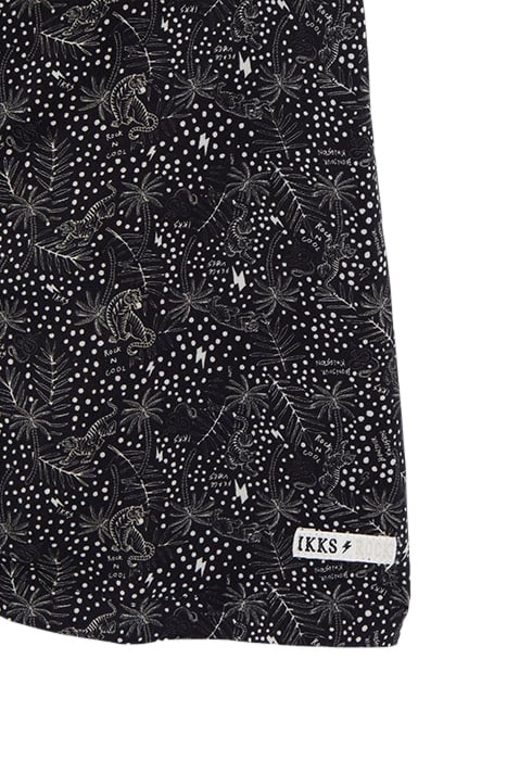 BOYS' BLACK LENZING™ ECOVERO™ EXOTIC PRINT SHIRT 5