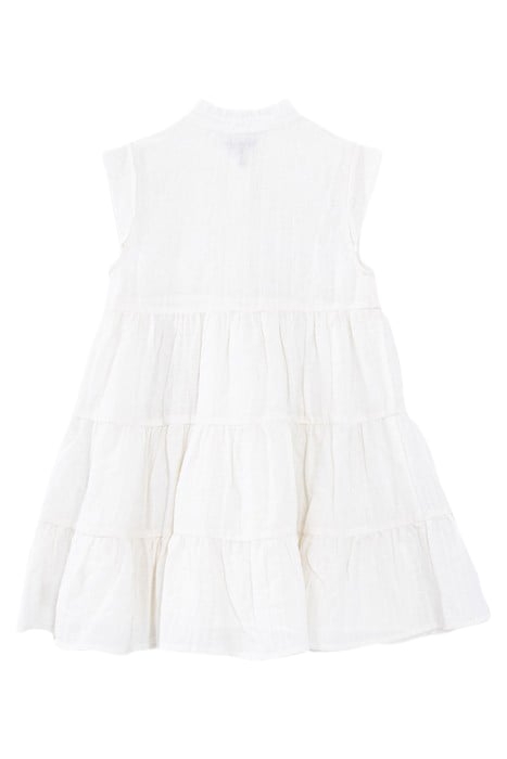 GIRLS’ WHITE DECORATIVE JACQUARD DRESS 2