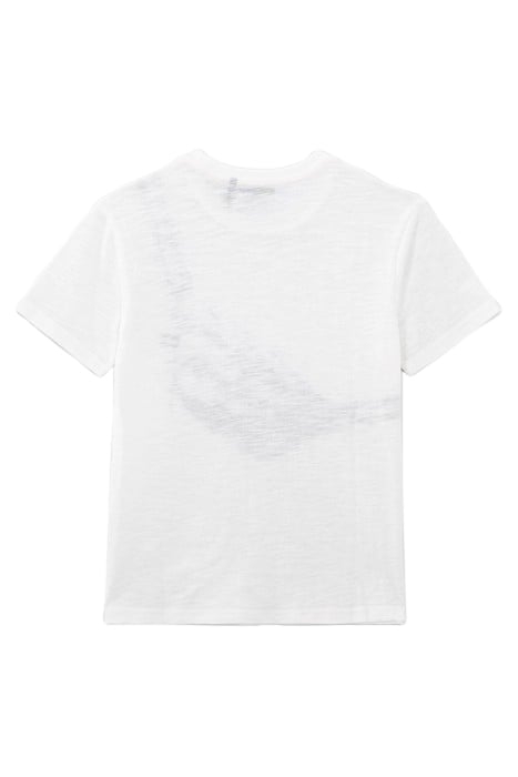 BOYS’ OFF-WHITE ORGANIC COTTON T-SHIRT, WAIST-BAG PRINT 2