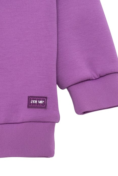 BOYS’ PURPLE TECHFLEECE SWEATSHIRT, RUBBER SURFBOARD IMAGE 5