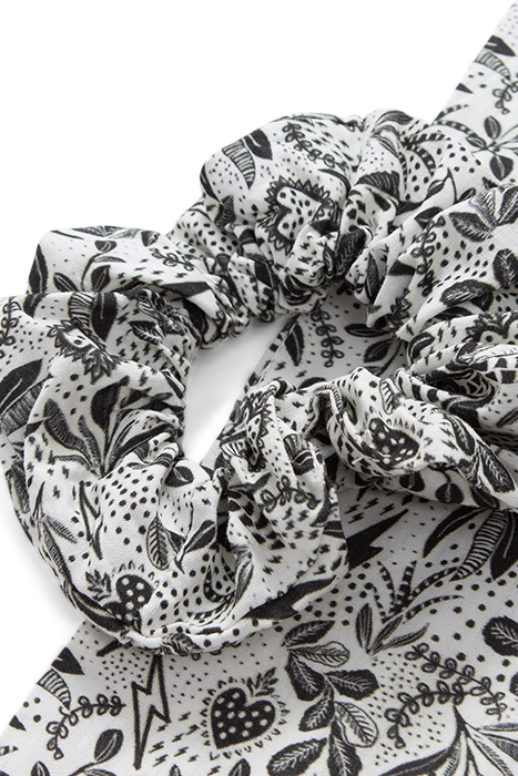 GIRLS’ BLACK SCARF SCRUNCHIE WITH ROCK JUNGLE PRINT 5
