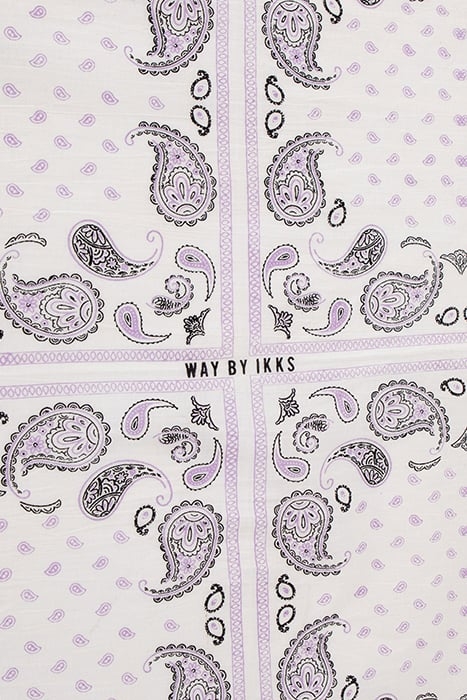 GIRLS’ ECRU SQUARE SCARF WITH PAISLEY PRINT 5