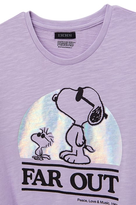 GIRLS’ LILAC T-SHIRT TO TIE WITH SNOOPY IMAGE 3