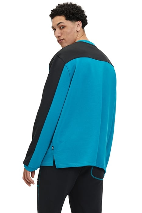 LONG SLEEVE SWEATSHIRT WITH COLOR BLOCK DETAIL MARINE / BLAC 2