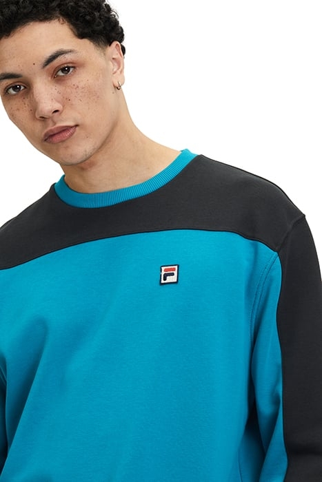 LONG SLEEVE SWEATSHIRT WITH COLOR BLOCK DETAIL MARINE / BLAC 7