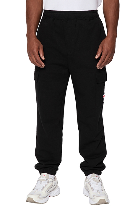 LONGARONE CARGO SWEAT PANTS BLACK 1