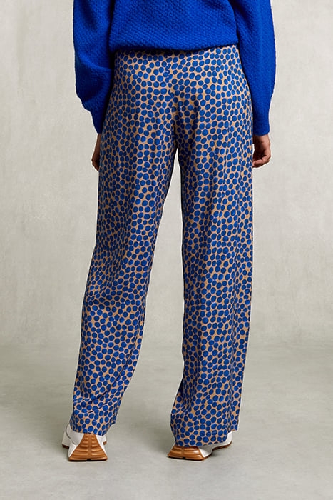 MULTI DOTTED PANTS ELASTIC WAIST BLUE 2