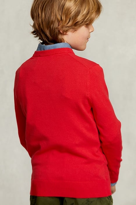 NORMAL FIT BASIC V-NECK PULLOVER POMEGRANATE MIX PINK 2