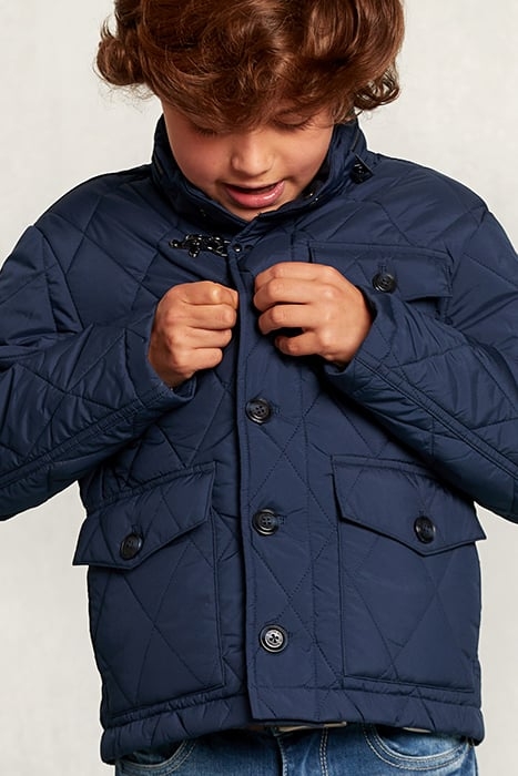 QUILTED SHORT JACKET INDIGO BLUE 5