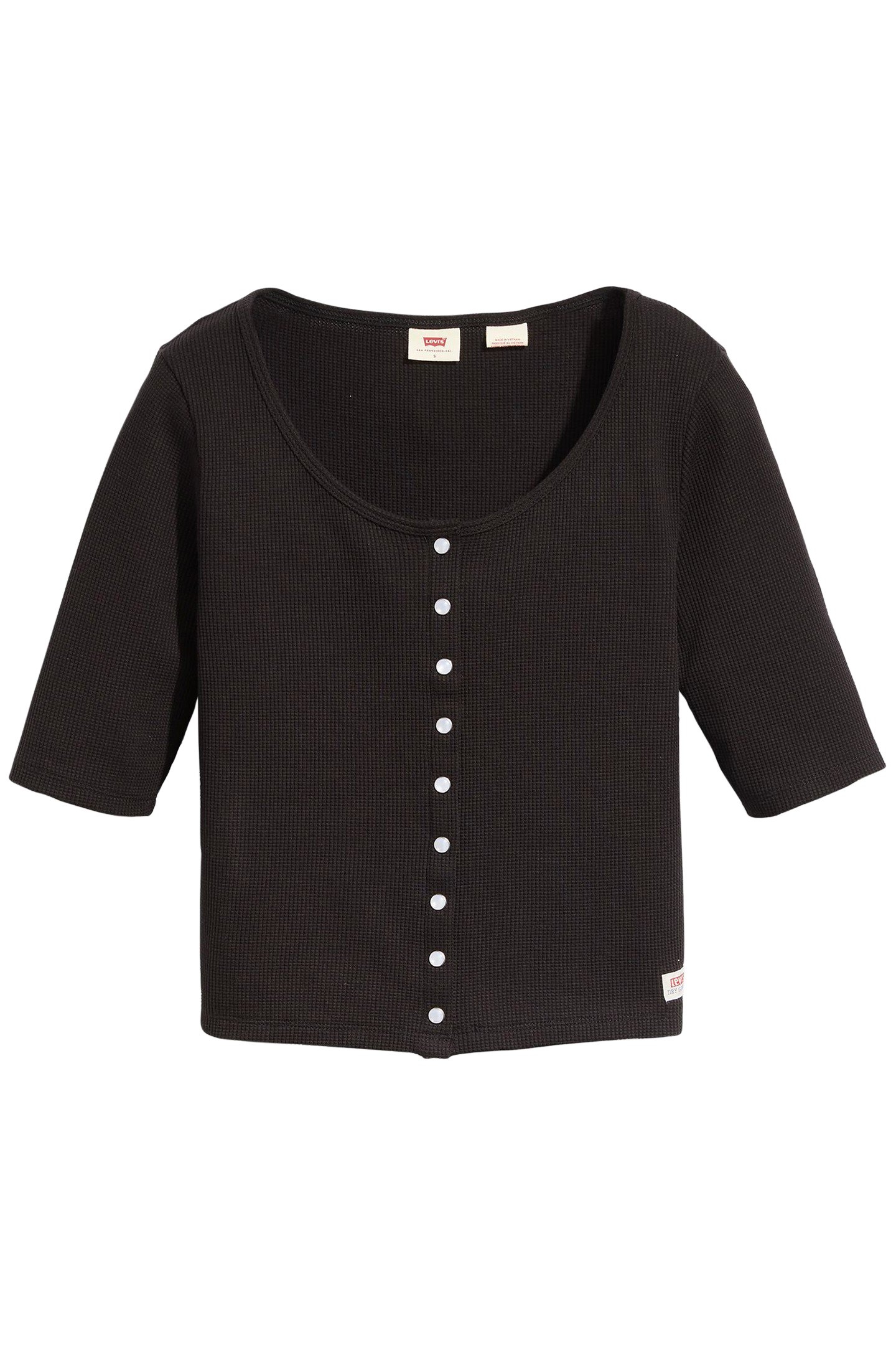 DRY GOODS WAFFLE BUTTON-UP TOP 3