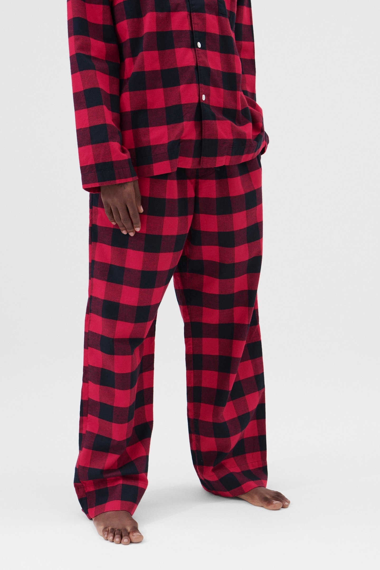 UNISEX FLANNEL, PYJAMAS PANTS RED GINGHAM 1