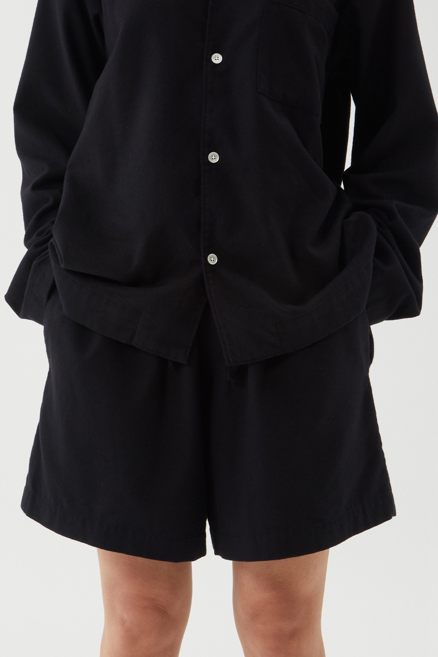 UNISEX FLANNEL, PYJAMAS SHORTS LUCID BLACK 1