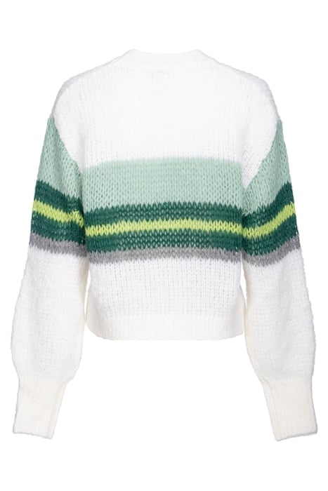 ORANGO SWEATER WHITE/GREEN MULTI-COLOUR 2