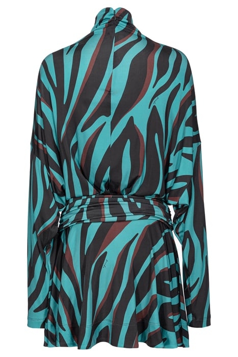 ATOM DRESS GREEN/BLACK/BURGUNDY 4