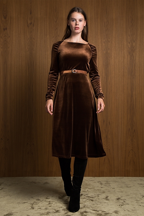 DRESS VELVET/CHOCOLATE BROWN 4