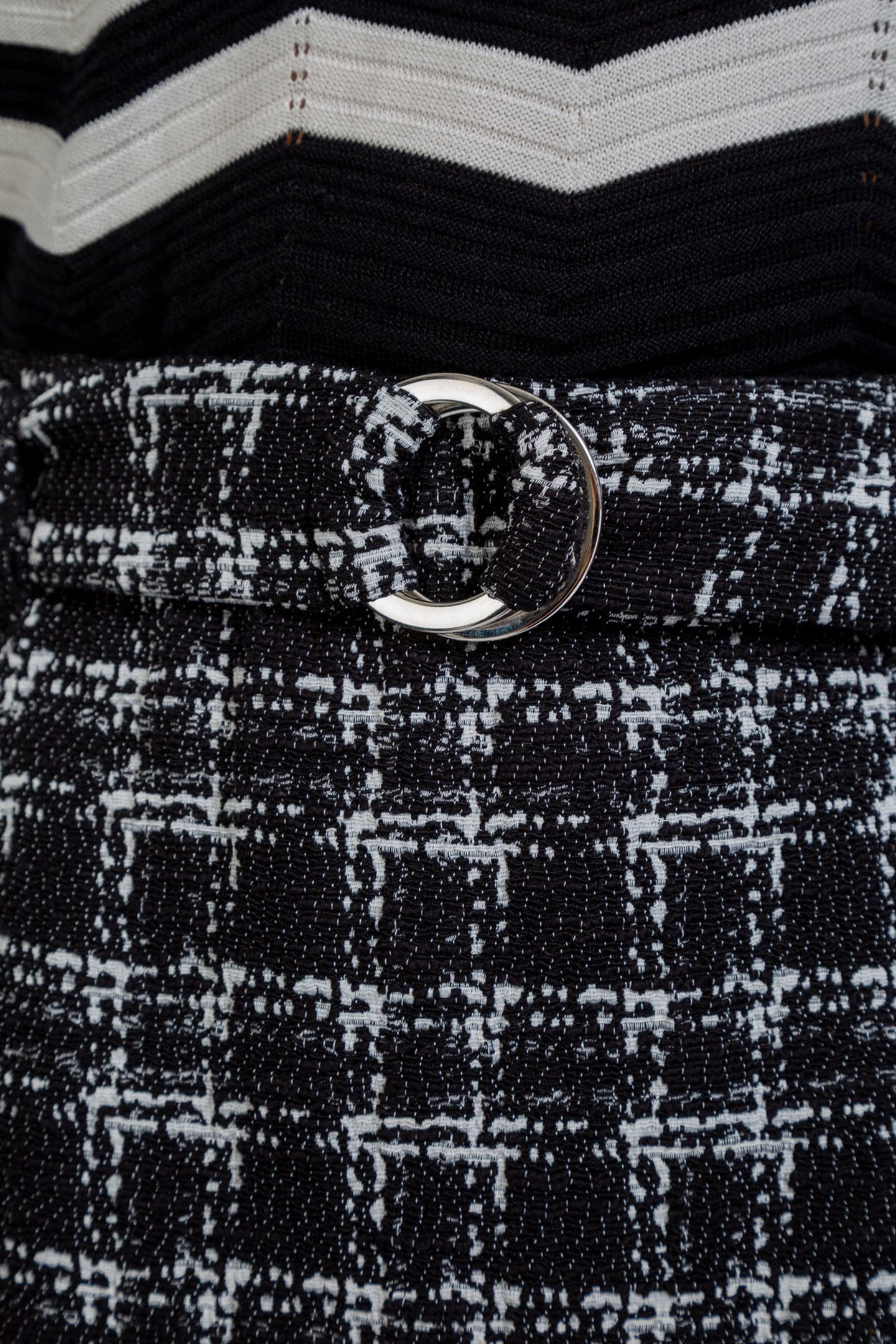 SKIRT TWEED CHECK BLACK/ECRU 5