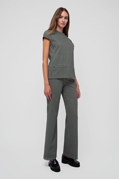 TOP PIED DE POULE COUTURE BLACK/ECRU 5