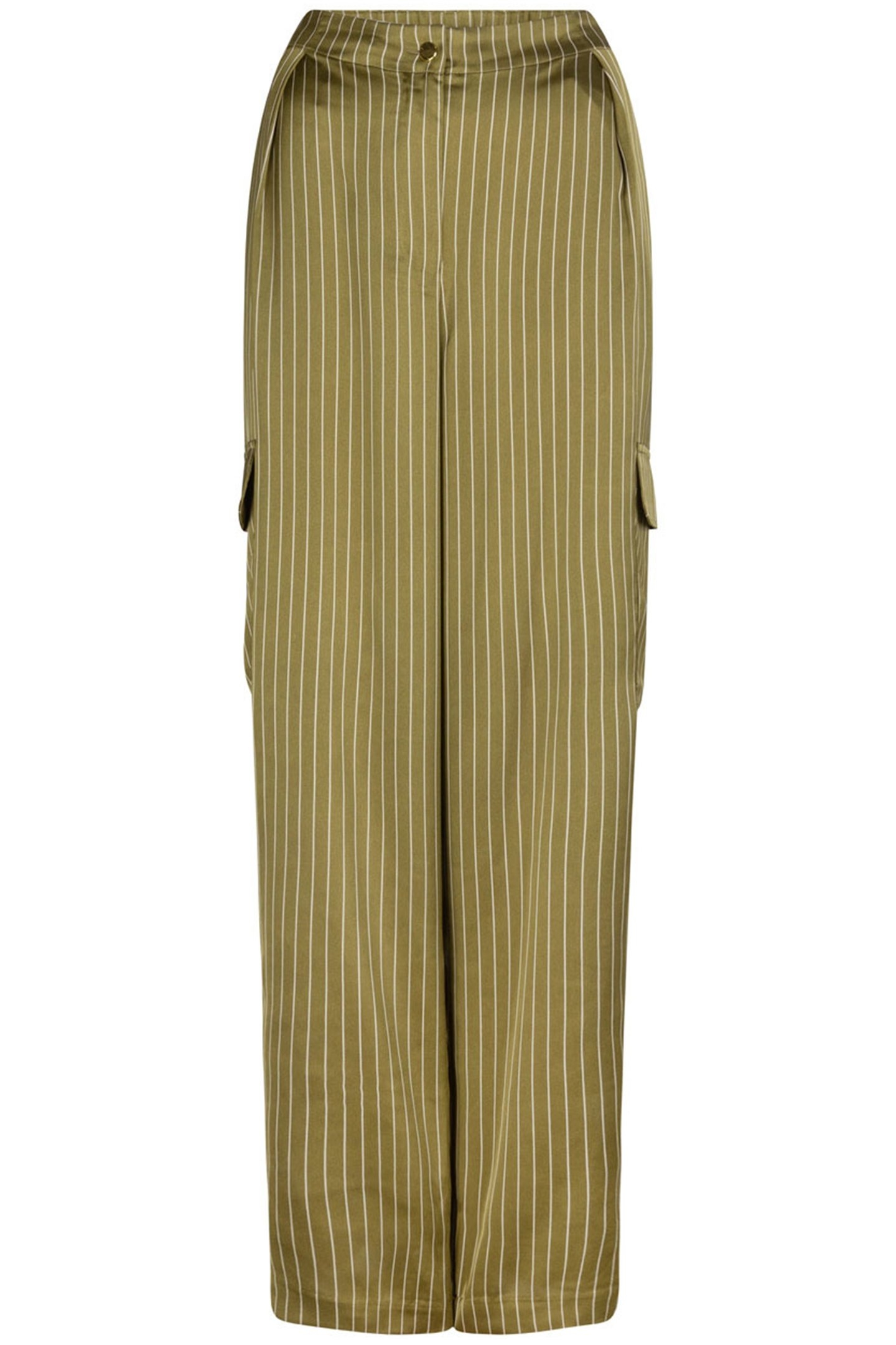 HARLOW PINSTRIPE PANTS GREEN CLAY 3