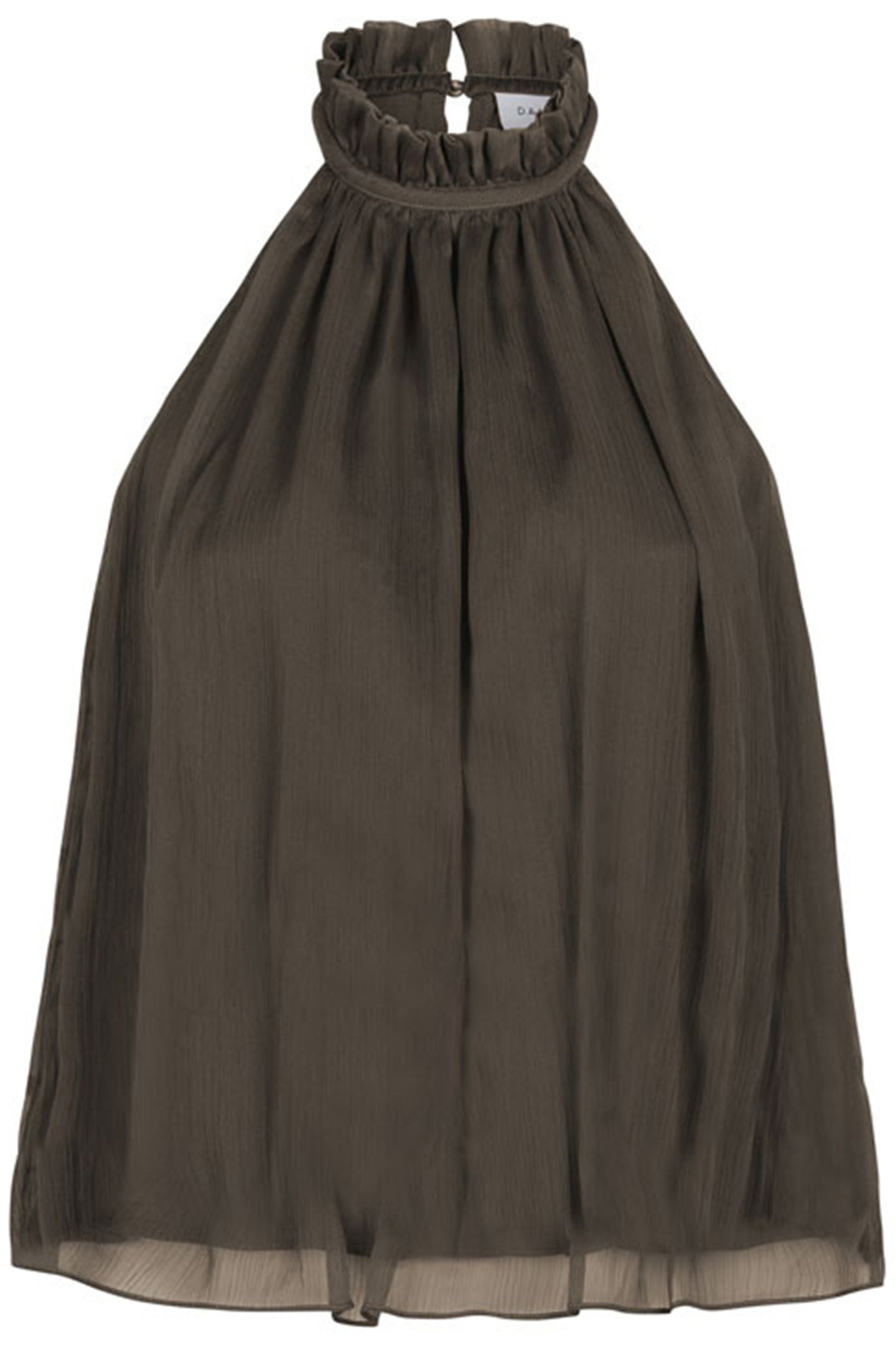 FAME PLEATED HALTER TOP UTILITY GREEN 4