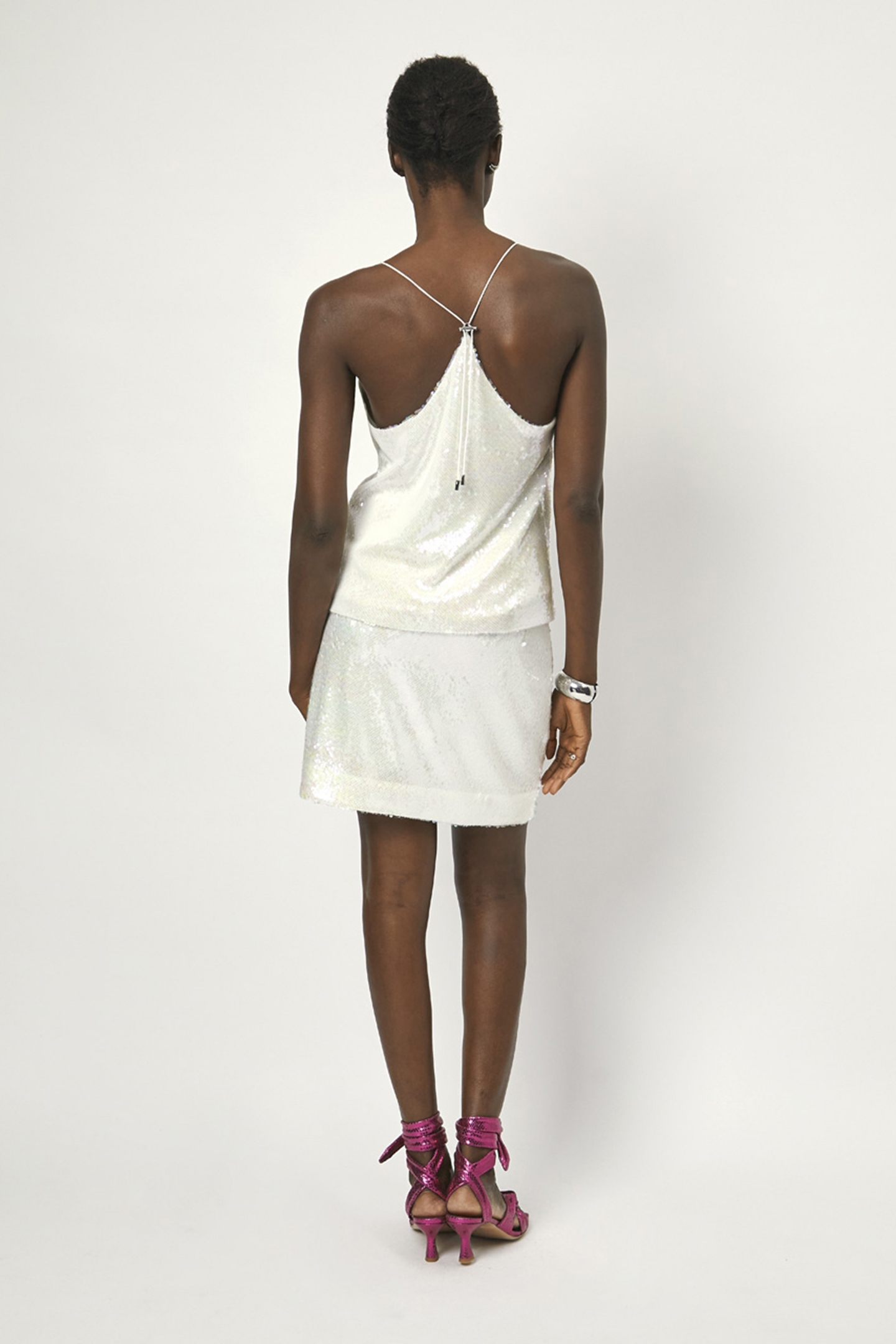 PUNCH SEQUINS SINGLET MILK WHITE 2