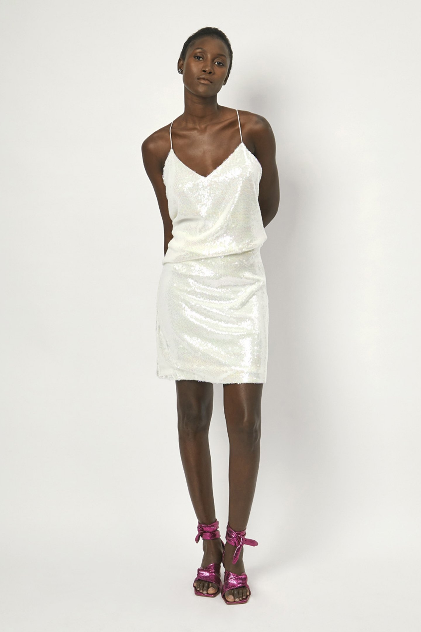 PUNCH SEQUINS SINGLET MILK WHITE 1