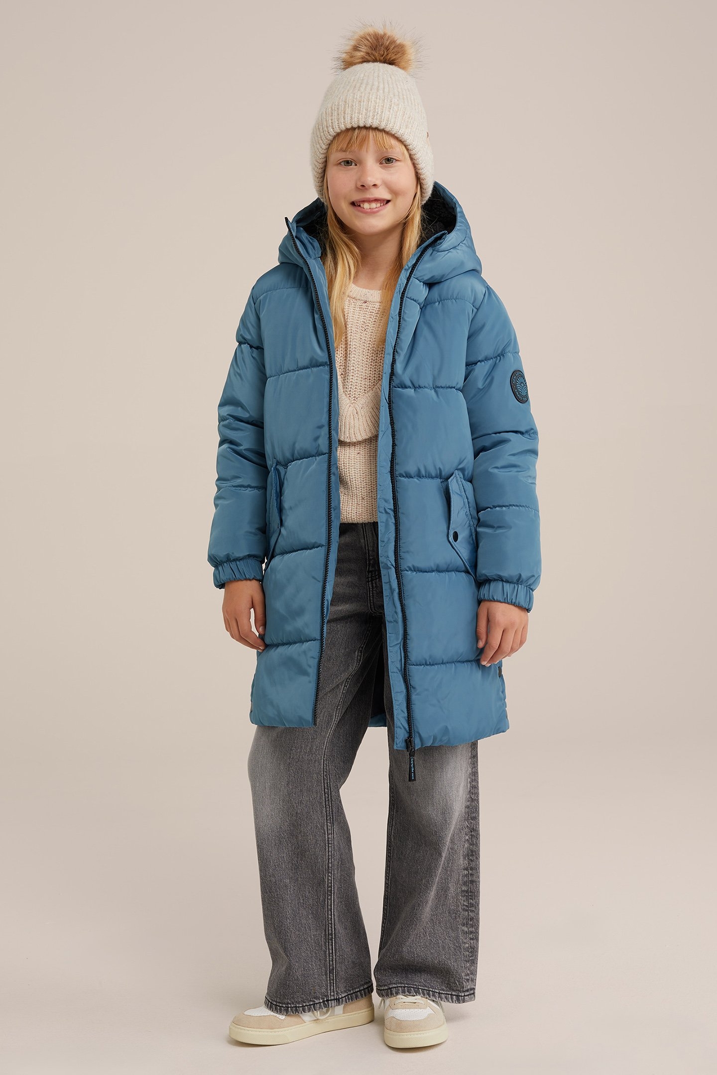 JACKET LONG LENGTH GREYISH BLUE 2