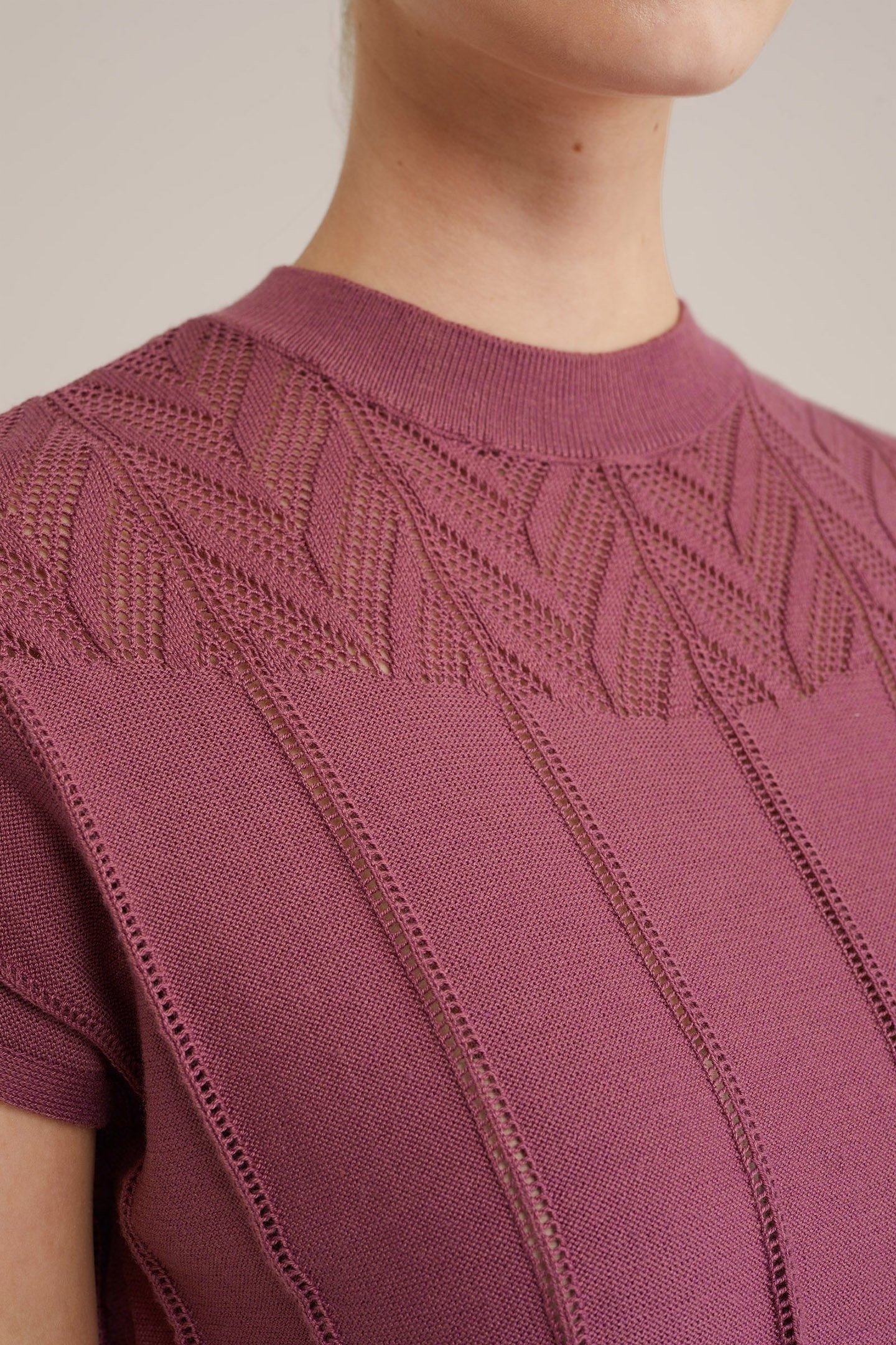 KNITTED PULLOVER DARK PURPLE 5