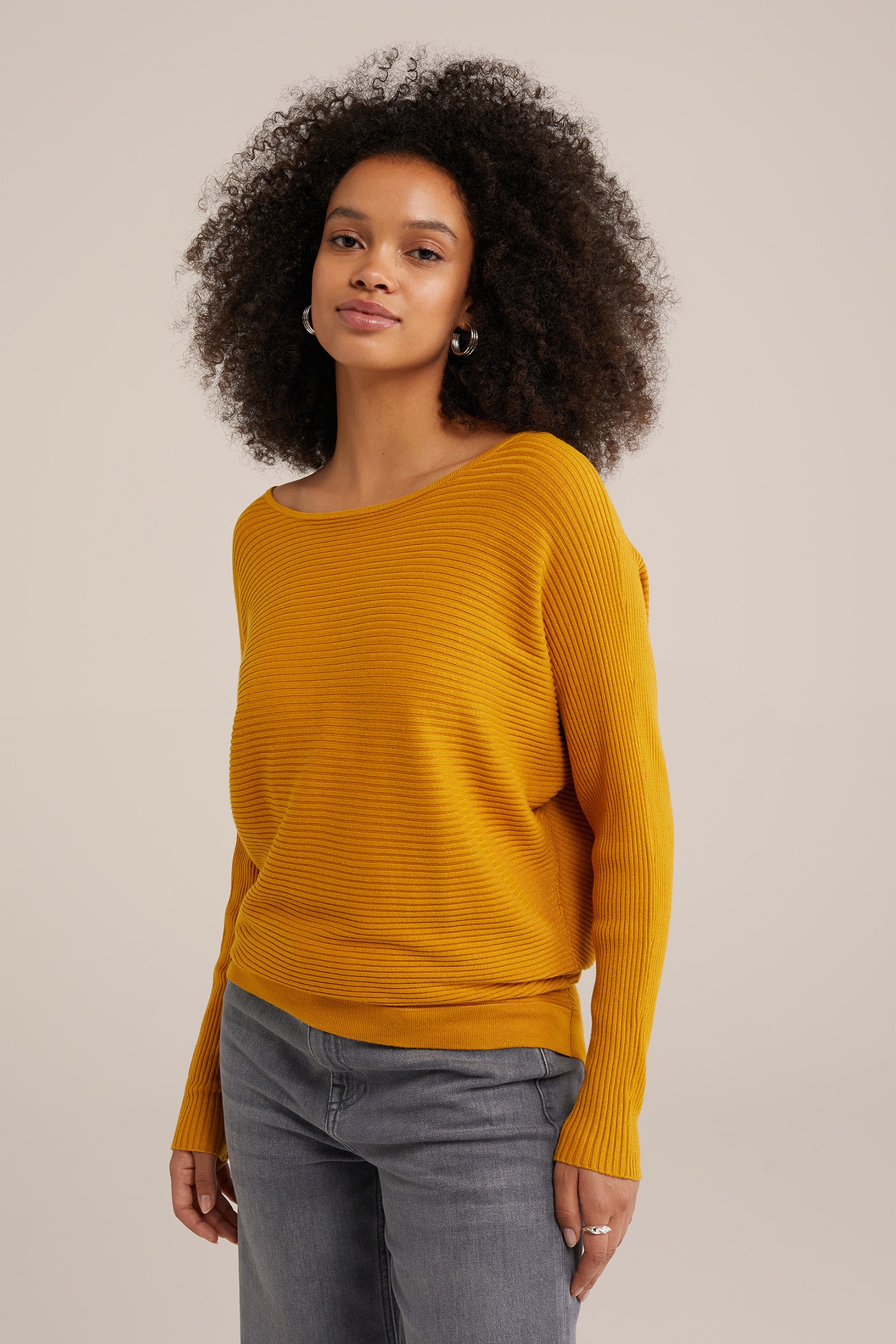 KNITTED PULLOVER MUSTARD YELLOW 1