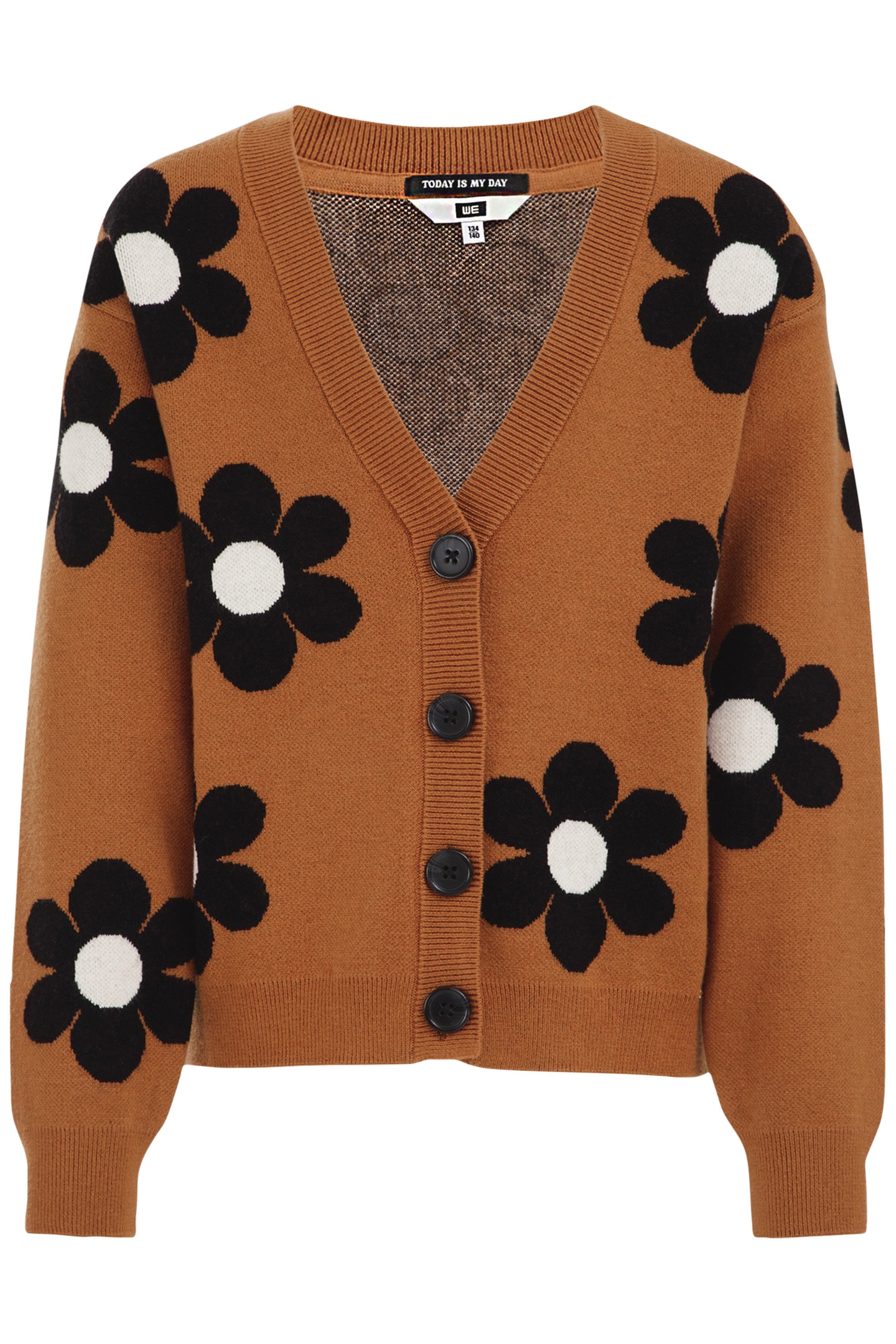 KNITTED CARDIGAN BROWN 2