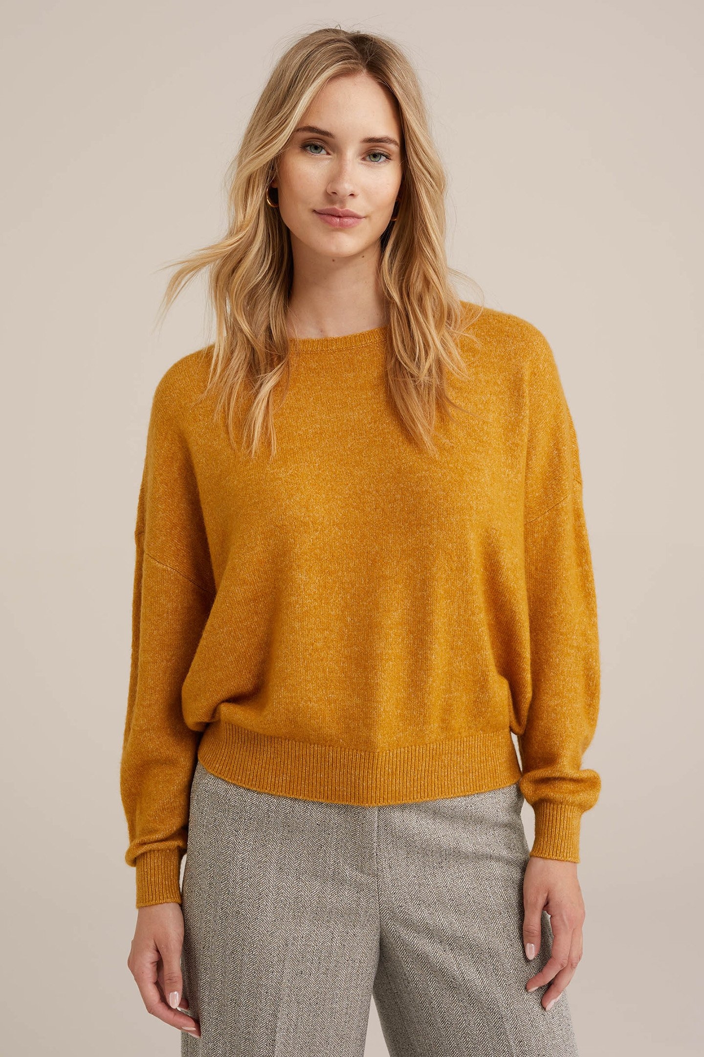 KNITTED PULLOVER MUSTARD YELLOW 1