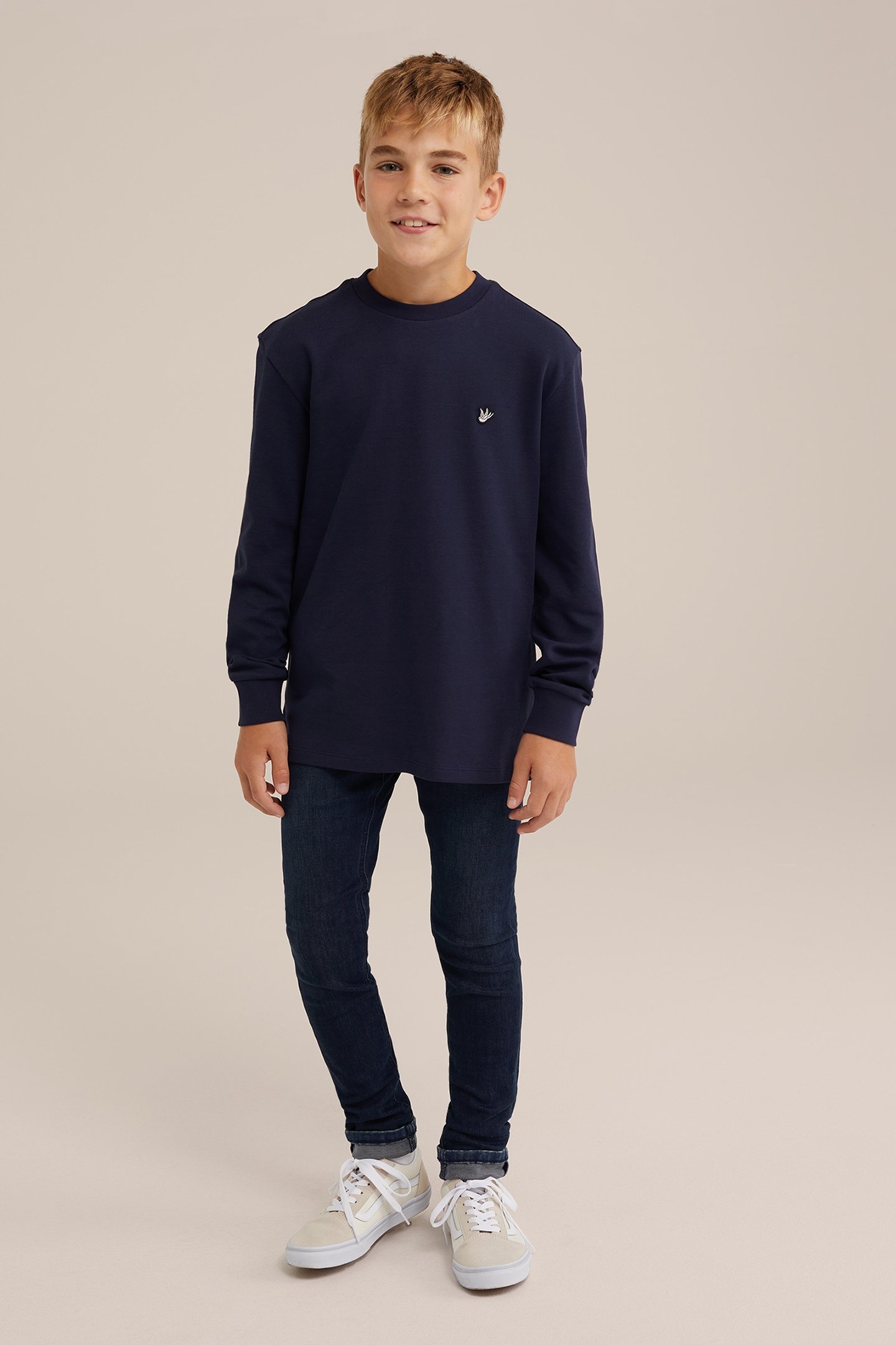 5-POCKET MID WAIST DARK BLUE 2