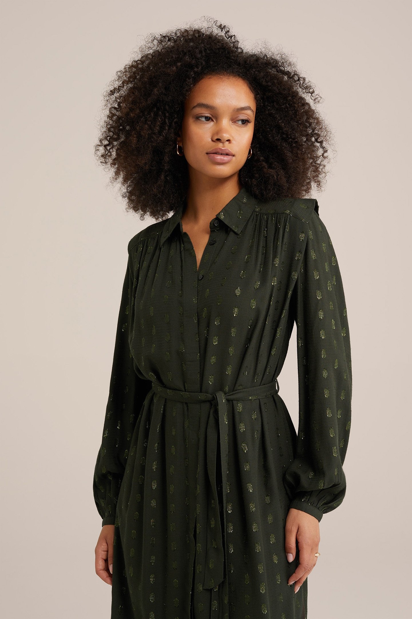 DRESS MID LENGTH DARK GREEN 5