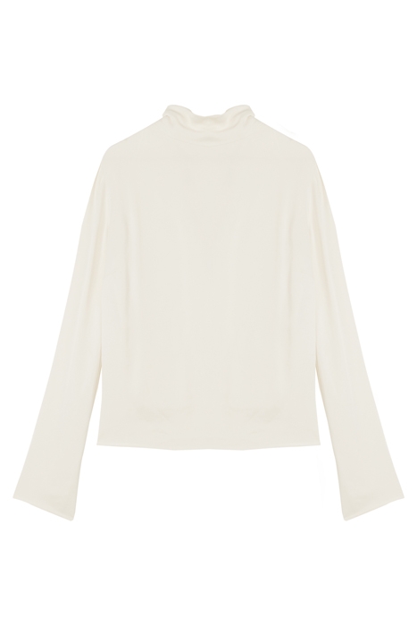 BLOUSE SATIN DRAPE BACK ECRU 3