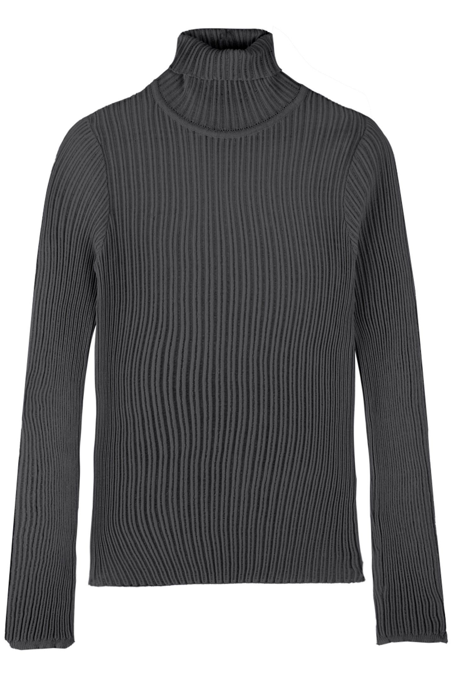 SWEATER FITTED RIB COL GRAY PINSTRIPE 3