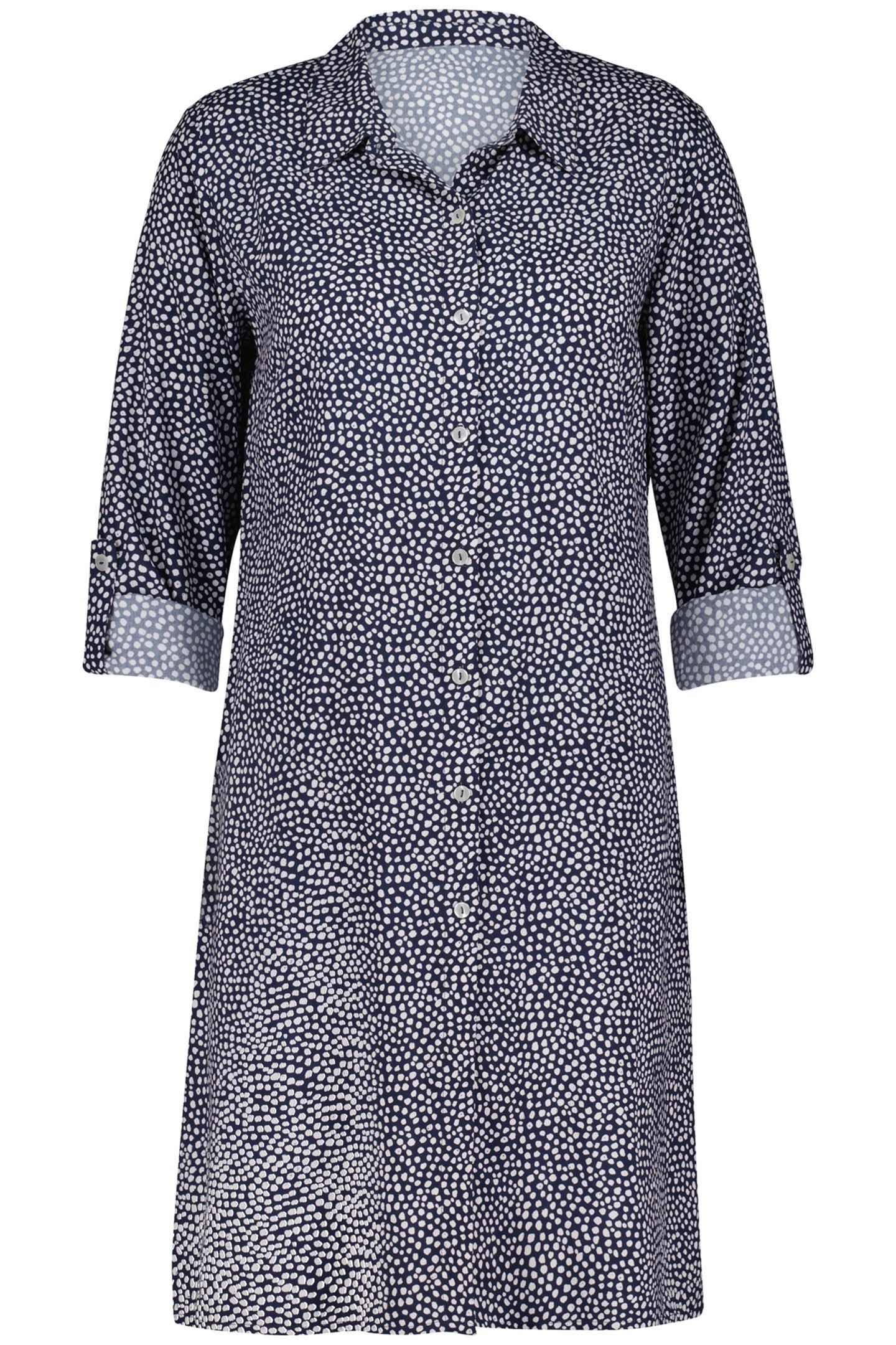 TUNIC CHILL OUT DARKBLUE WITH PETIT BRUSH DOTS PRINT 5