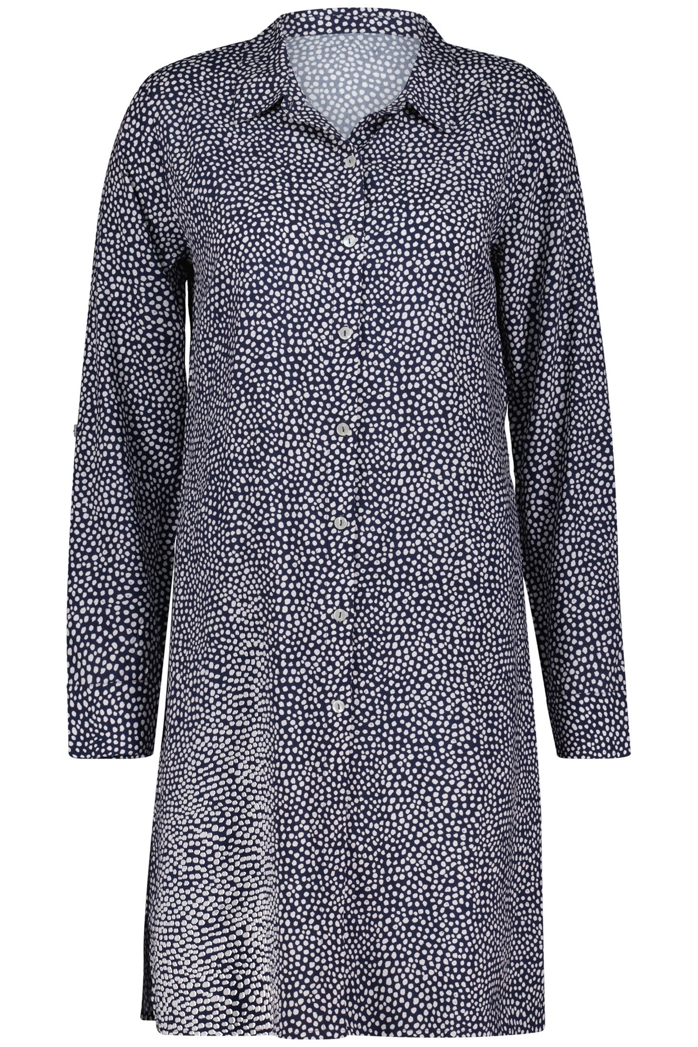 TUNIC CHILL OUT DARKBLUE WITH PETIT BRUSH DOTS PRINT 3