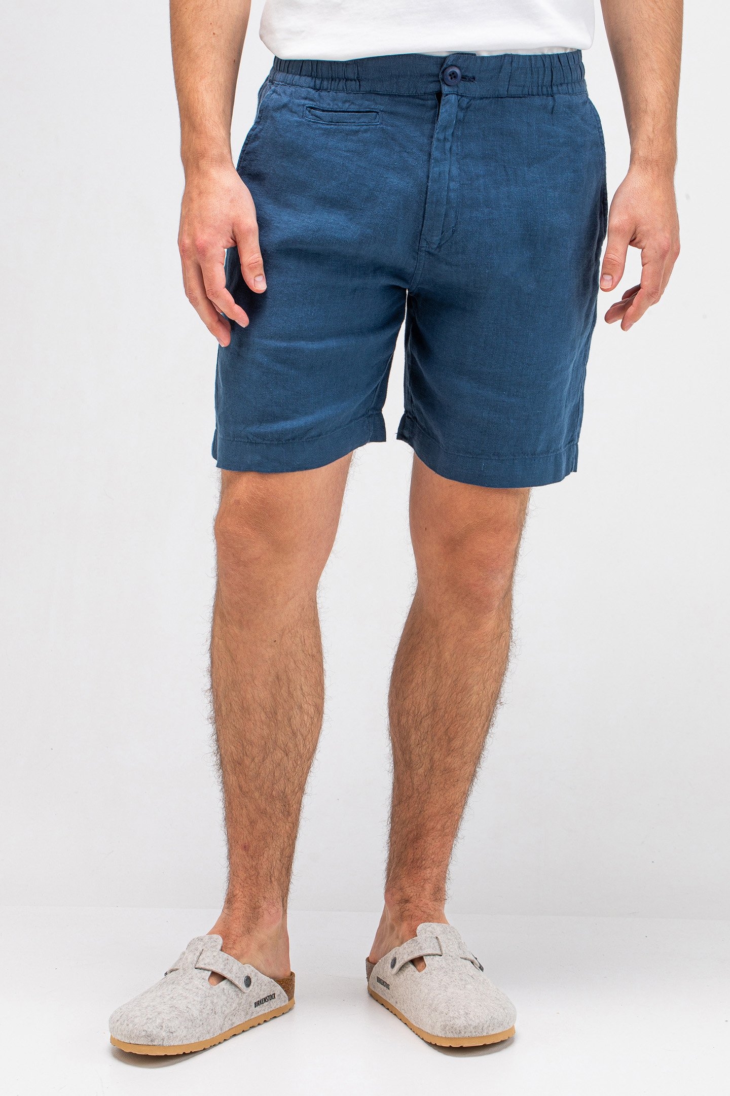 LONER LINEN SHORT IRIS BLUE 1
