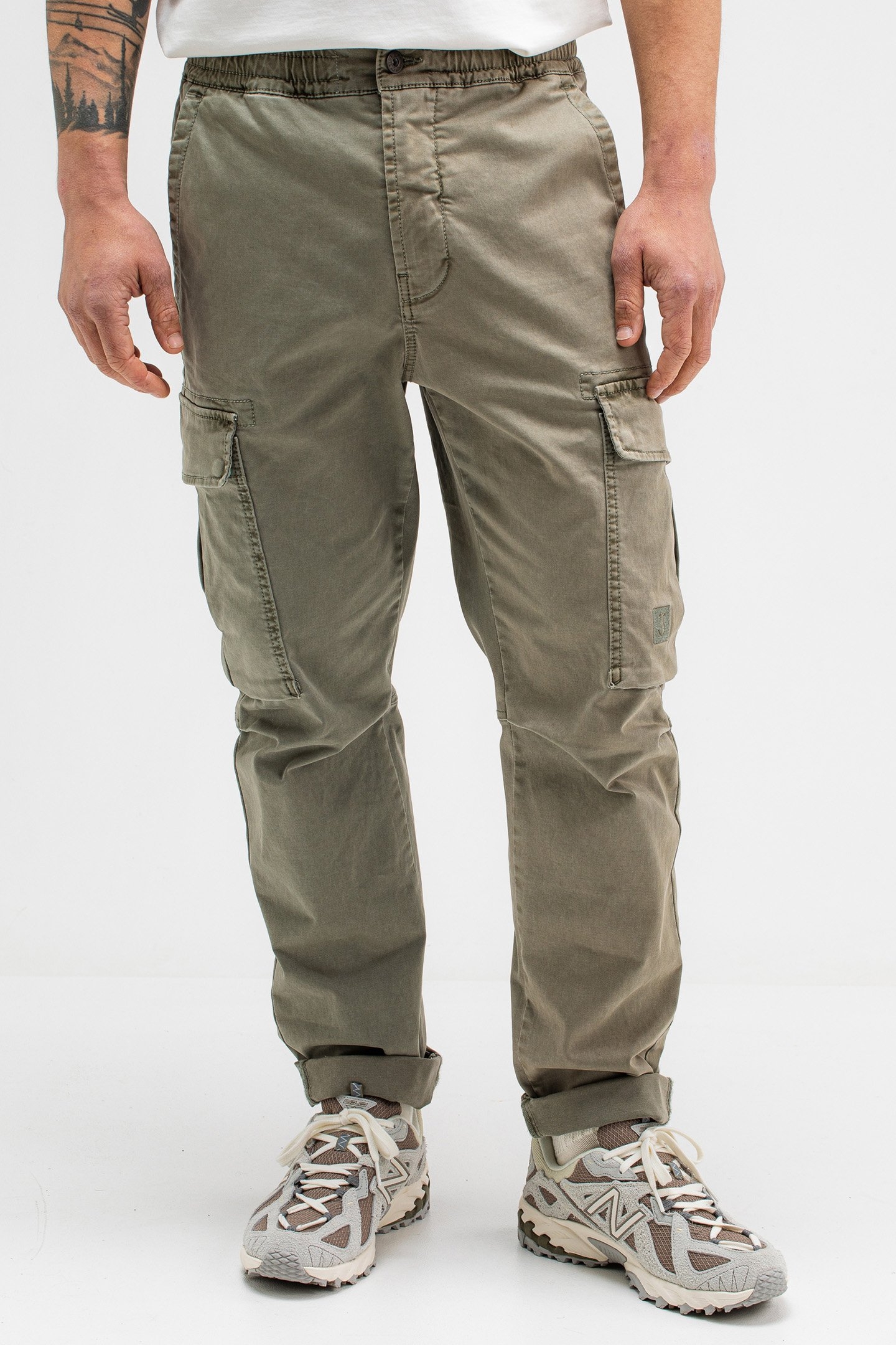 TRISTAN SLIM SATEEN CARGO GRANITE GREEN 1