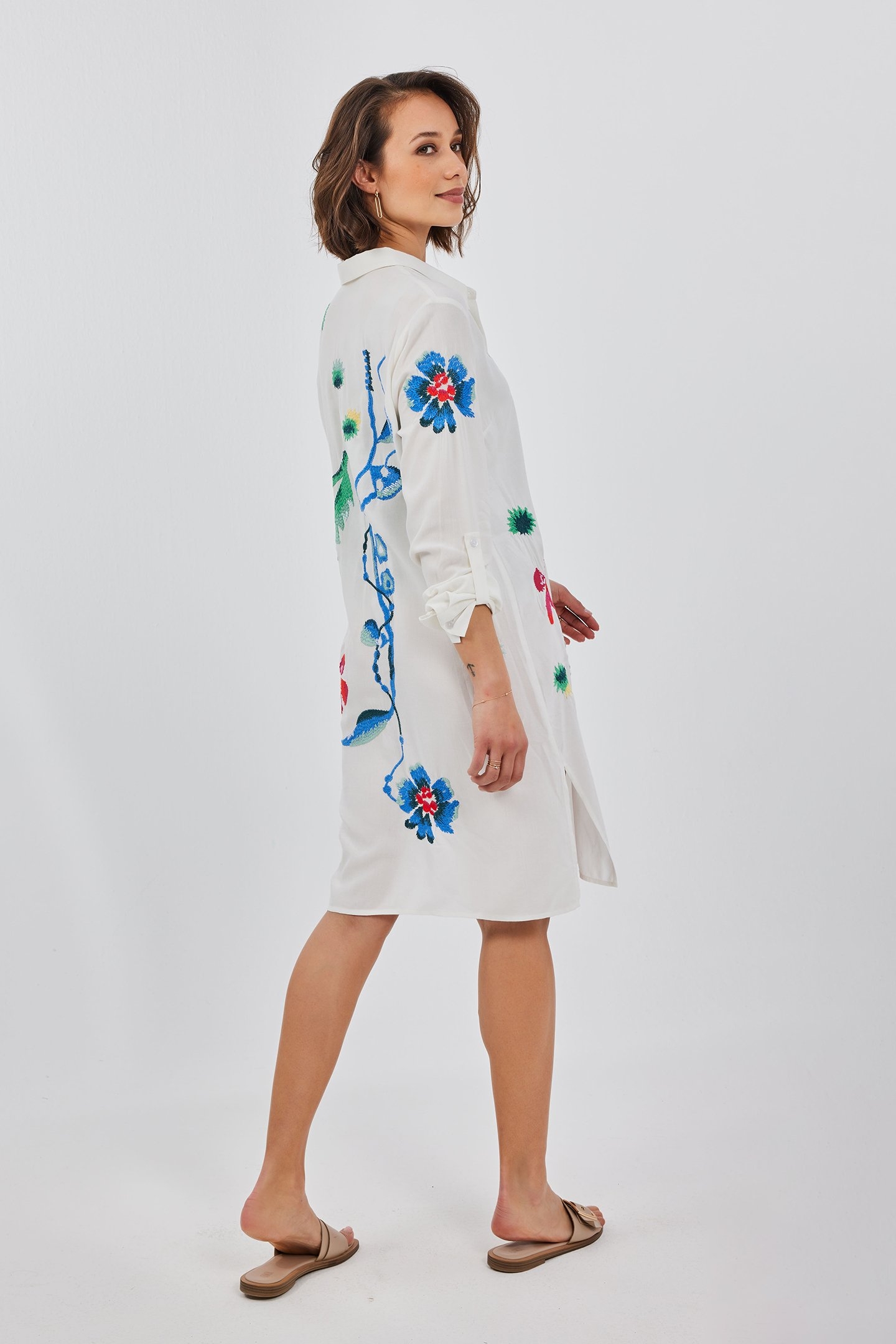 TUNIC WITH BOTANIC SPICE EMBROIDERY OFFWHITE WITH BOTANIC SP 4