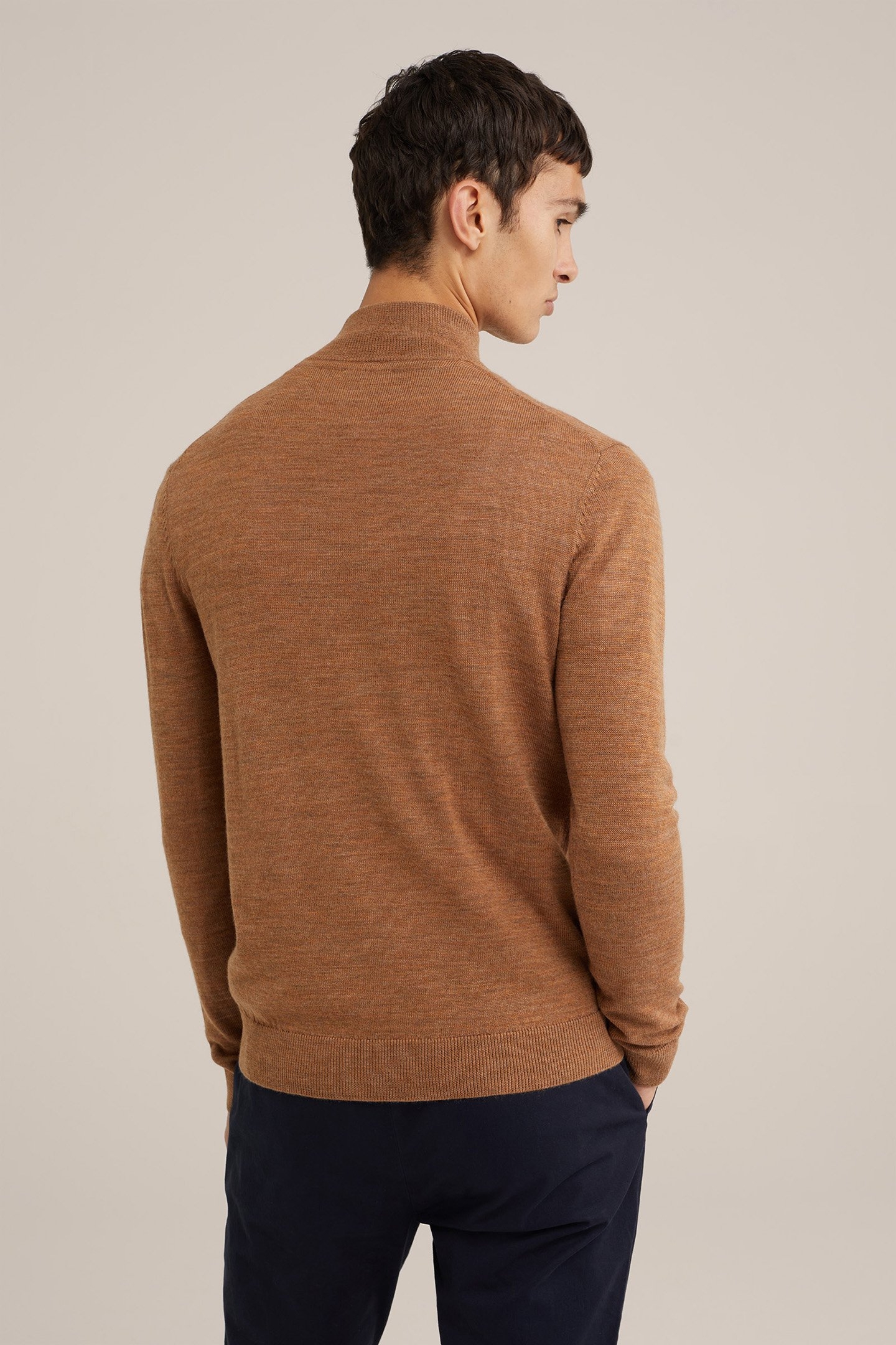 HALFWAY ZIPPER CINNAMON BROWN 2