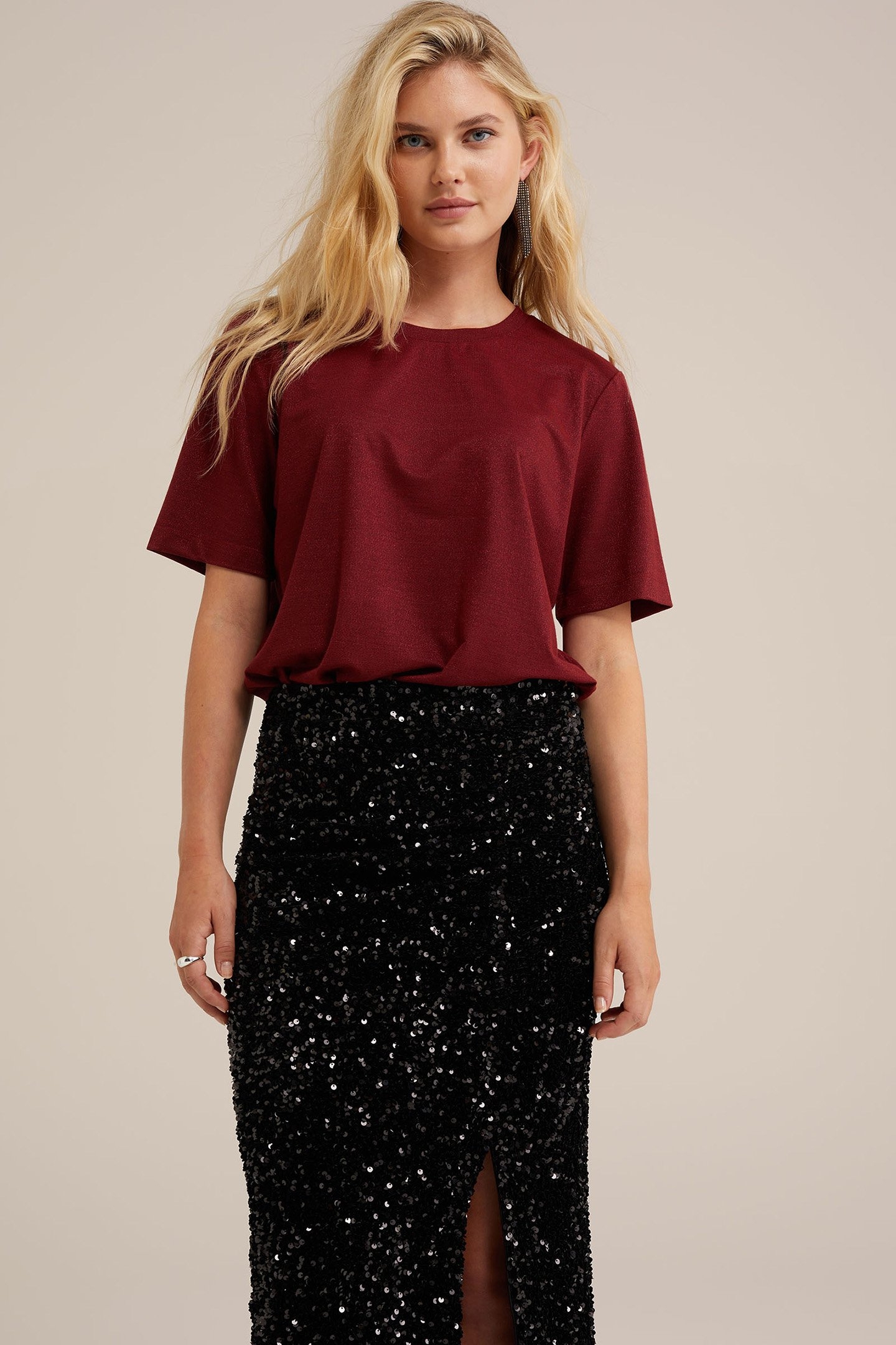 T-SHIRT BURGUNDY RED 5